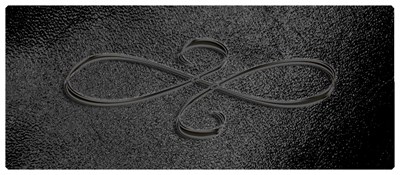 DNSEMP-L-601-BK-SH-BK Black Scroll Shimmer Black